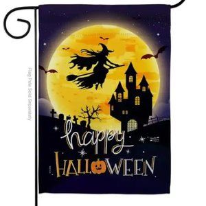 Witchy Witch Halloween Falltime Decor Flag Garden Flag 13" x 18.5"  Double Sided